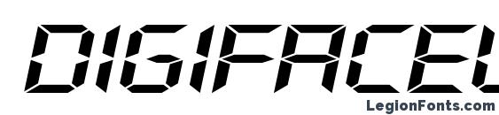 DigifaceWide Italic Font