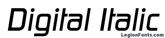 Digital Italic font, free Digital Italic font, preview Digital Italic font