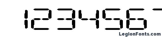 Digital Readout ExpUpright Font, Number Fonts