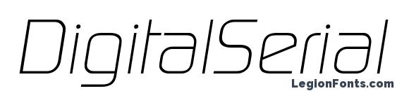 DigitalSerial Italic font, free DigitalSerial Italic font, preview DigitalSerial Italic font