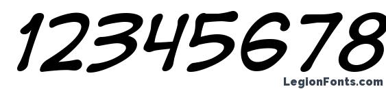 DigitalStrip Italic Font, Number Fonts