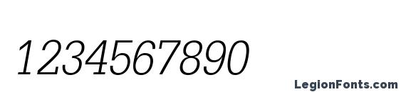 DilleniaUPC Italic Font, Number Fonts