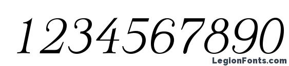 Dionisiiotf light italic Font, Number Fonts