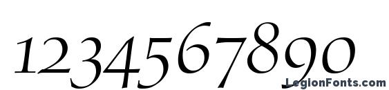 Diotima Italic Oldstyle Figures Font, Number Fonts