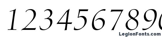 Diotima LT Italic Font, Number Fonts