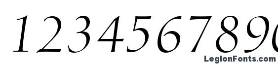 DiotimaLTStd Italic Font, Number Fonts