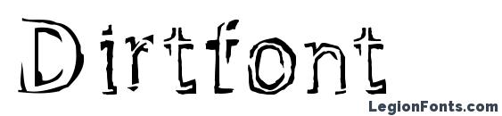 шрифт Dirtfont, бесплатный шрифт Dirtfont, предварительный просмотр шрифта Dirtfont