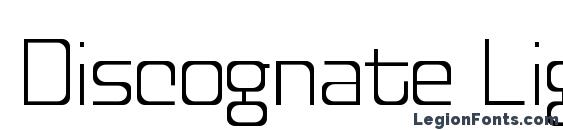 шрифт Discognate Light, бесплатный шрифт Discognate Light, предварительный просмотр шрифта Discognate Light