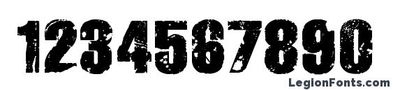 Disintegration Font, Number Fonts