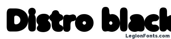 шрифт Distro black, бесплатный шрифт Distro black, предварительный просмотр шрифта Distro black