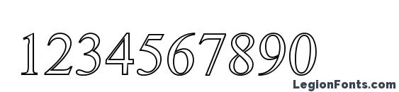 Diwani Simple Outline Font, Number Fonts