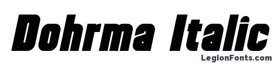 шрифт Dohrma Italic, бесплатный шрифт Dohrma Italic, предварительный просмотр шрифта Dohrma Italic