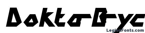 DokterBryce BlackItalic font, free DokterBryce BlackItalic font, preview DokterBryce BlackItalic font