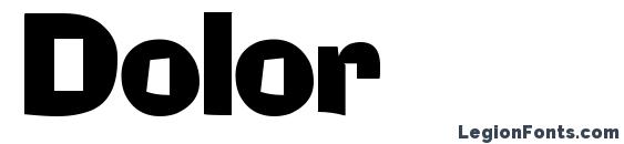 шрифт Dolor, бесплатный шрифт Dolor, предварительный просмотр шрифта Dolor