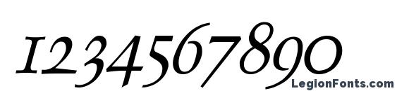 Dolphin Italic Font, Number Fonts