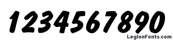 Dom Diagonal Bold BT Font, Number Fonts