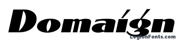 шрифт Domaign Italic, бесплатный шрифт Domaign Italic, предварительный просмотр шрифта Domaign Italic