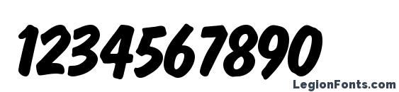 DomCasual BoldItalic Font, Number Fonts
