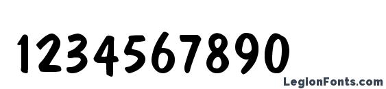 DomCasual Thin Font, Number Fonts