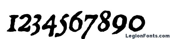 Dominican Italic Font, Number Fonts