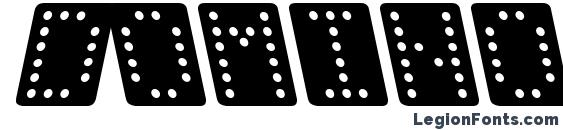 Domino bred kursiv Font