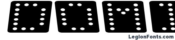 Domino flad kursiv Font