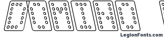 шрифт Domino normal kursiv omrids, бесплатный шрифт Domino normal kursiv omrids, предварительный просмотр шрифта Domino normal kursiv omrids