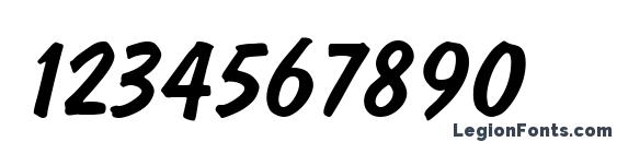 Domkrat Italic Font, Number Fonts