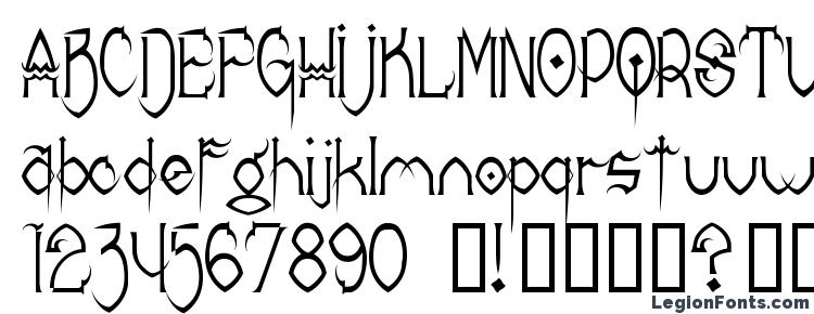 glyphs Donrees Claws font, сharacters Donrees Claws font, symbols Donrees Claws font, character map Donrees Claws font, preview Donrees Claws font, abc Donrees Claws font, Donrees Claws font