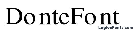 DonteFont font, free DonteFont font, preview DonteFont font