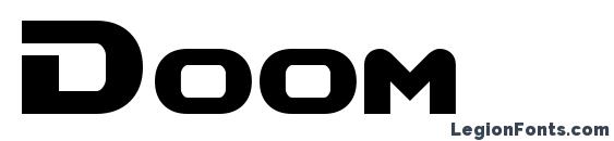 шрифт Doom, бесплатный шрифт Doom, предварительный просмотр шрифта Doom