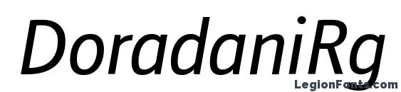 шрифт DoradaniRg Italic, бесплатный шрифт DoradaniRg Italic, предварительный просмотр шрифта DoradaniRg Italic