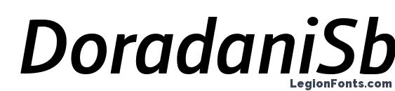шрифт DoradaniSb Italic, бесплатный шрифт DoradaniSb Italic, предварительный просмотр шрифта DoradaniSb Italic