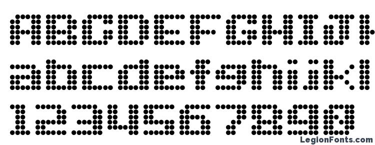 глифы шрифта Dot Font Eng, символы шрифта Dot Font Eng, символьная карта шрифта Dot Font Eng, предварительный просмотр шрифта Dot Font Eng, алфавит шрифта Dot Font Eng, шрифт Dot Font Eng