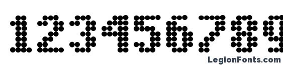Dot matrix bold Font, Number Fonts