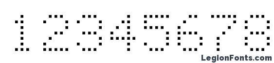 Dot Matrix Normal Font, Number Fonts