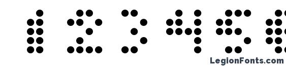 Dot short of a matrix Font, Number Fonts
