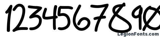 Douglas Hand Normal Font, Number Fonts