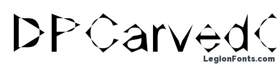 шрифт DPCarvedOut, бесплатный шрифт DPCarvedOut, предварительный просмотр шрифта DPCarvedOut