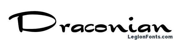шрифт Draconian Regular, бесплатный шрифт Draconian Regular, предварительный просмотр шрифта Draconian Regular