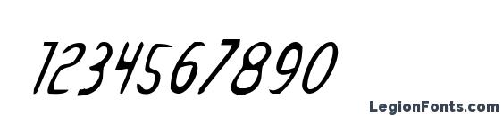 Drafting Table CondItalic Font, Number Fonts