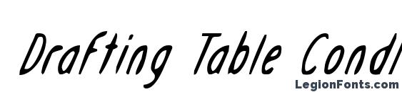 Drafting Table CondItalic Font