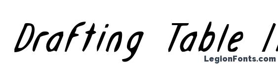 Drafting Table Italic Font