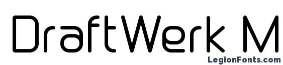 шрифт DraftWerk Medium, бесплатный шрифт DraftWerk Medium, предварительный просмотр шрифта DraftWerk Medium