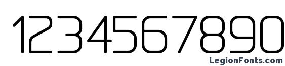 DraftWerk Regular Font, Number Fonts