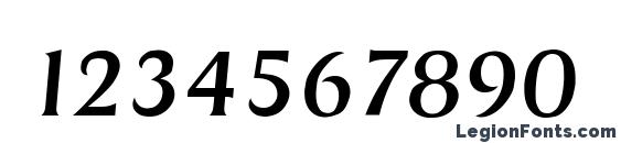 Dragon Italic Font, Number Fonts