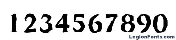 DragonAntique Bold Font, Number Fonts