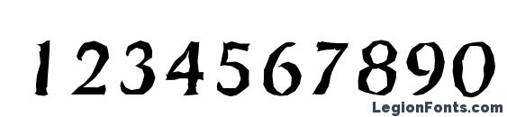 DragonAntique Italic Font, Number Fonts