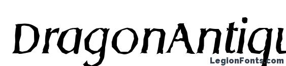 шрифт DragonAntique Italic, бесплатный шрифт DragonAntique Italic, предварительный просмотр шрифта DragonAntique Italic