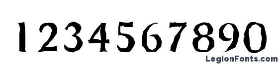 DragonAntique Regular Font, Number Fonts